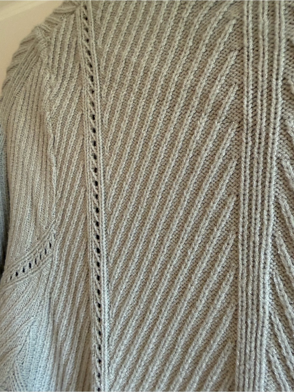 Express Women's Open-Front Long Knit Duster Cardigan- Light Gray